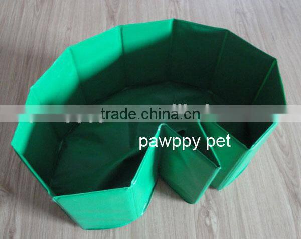 Green Portable Foldable Dog Swimming Pool Deluxe