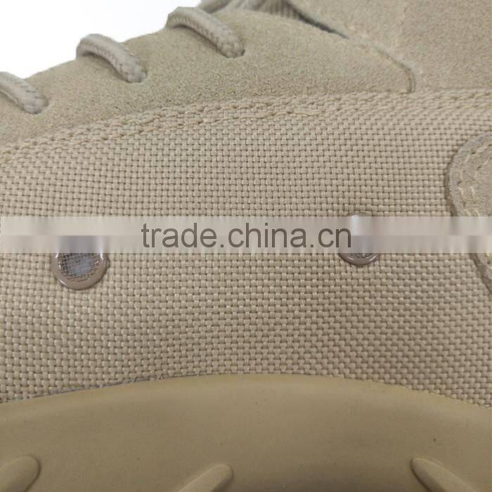 Beige Genuine Leather Breathable Tactical Boots