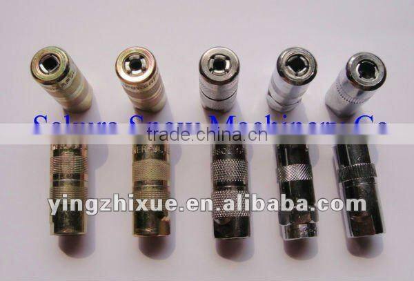 German type grease gun coupler 4 jaws