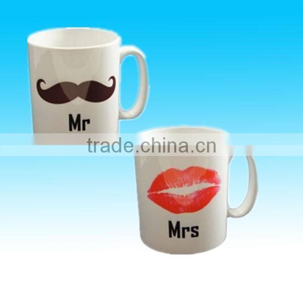 Custom best vadlentine day gift ceramic couples milk coffee mug