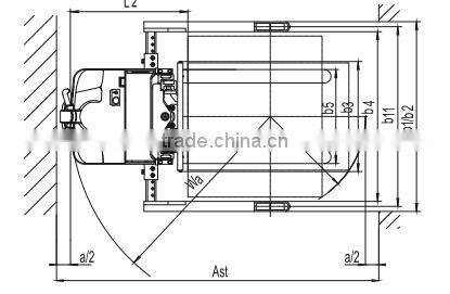 ISO CE Approved High standerd quality1.2T staddle full electric stacker Jeakue ESK12