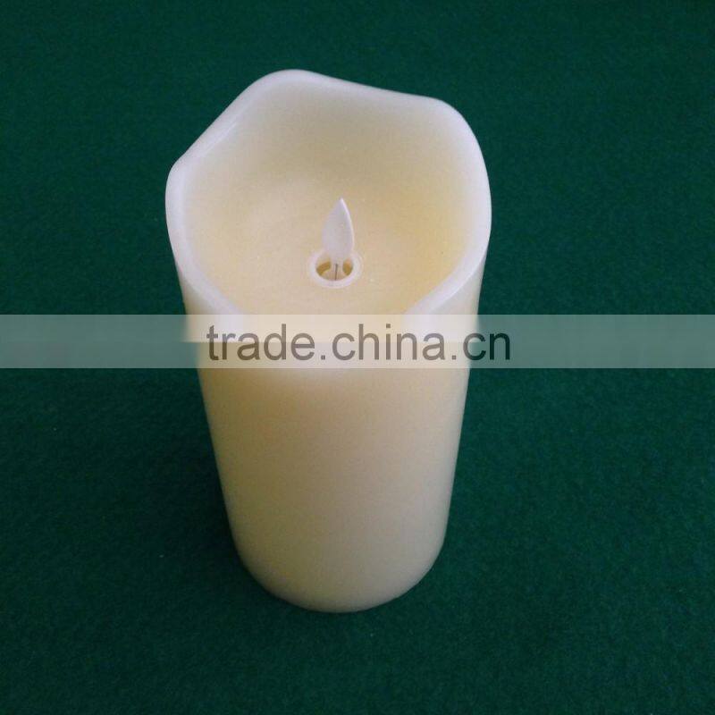 flameless moving wick real wax pillar led candle with timer multifuction led candle light