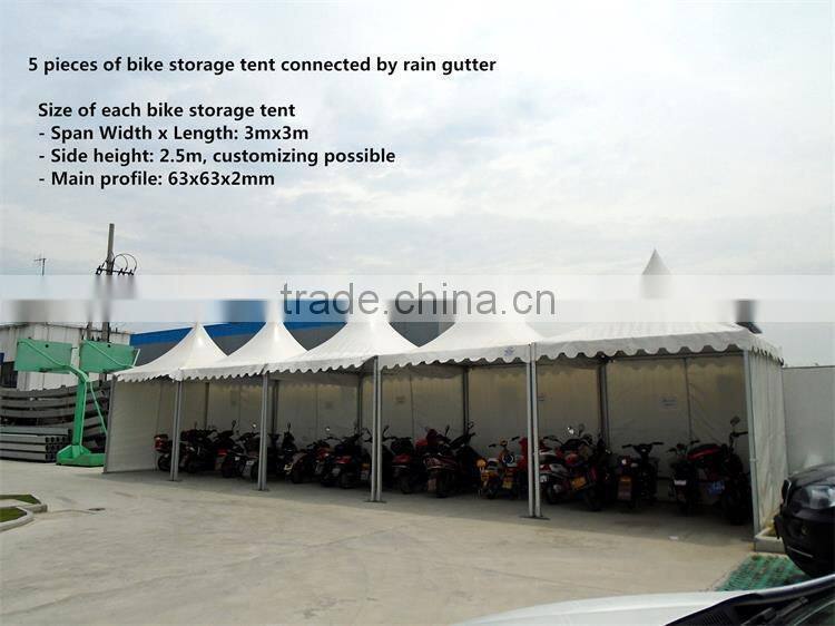 Rain proof mini aluminum canopy tent 3x3 for motorcycle canopy