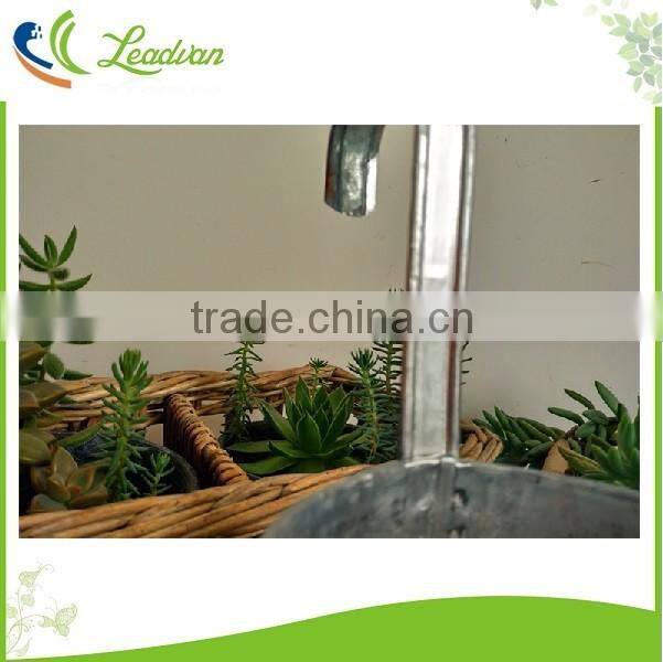 Galvanized iron metal balcony hanging flower pot with hook