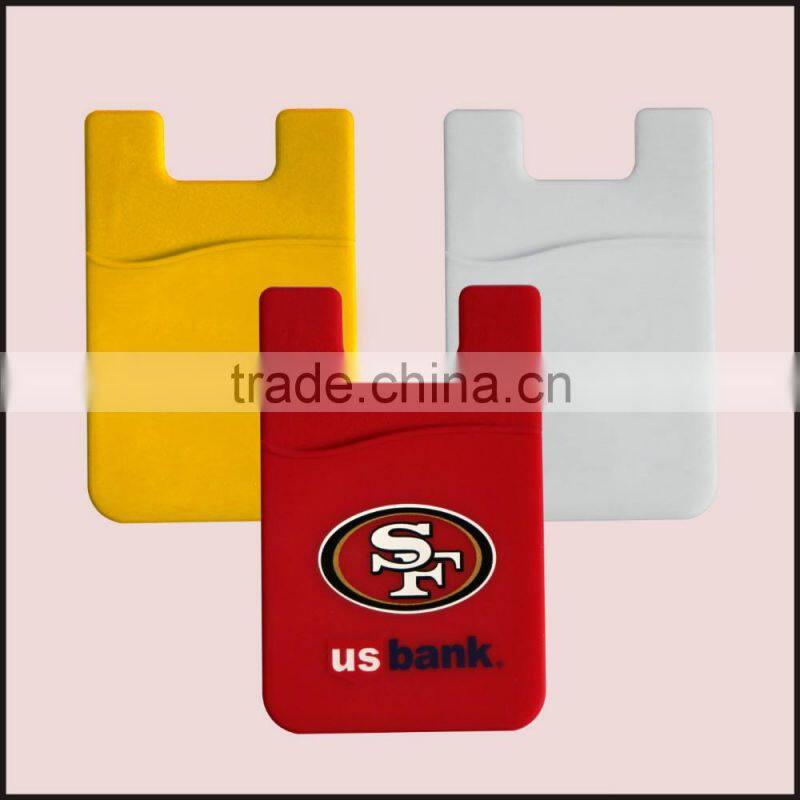3M adhesive card holder/3M adhesive phone pocket/silicone pocket for mobile