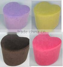 Hot selling Popular wooden Colorful Heart-shaped footstool