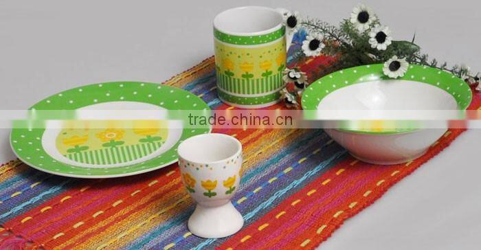 KC-00646 porcelain plate with mug printed ceramic plate with mug