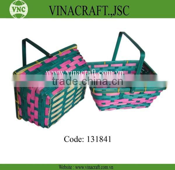 Cheap bamboo baskets weaving for home decor