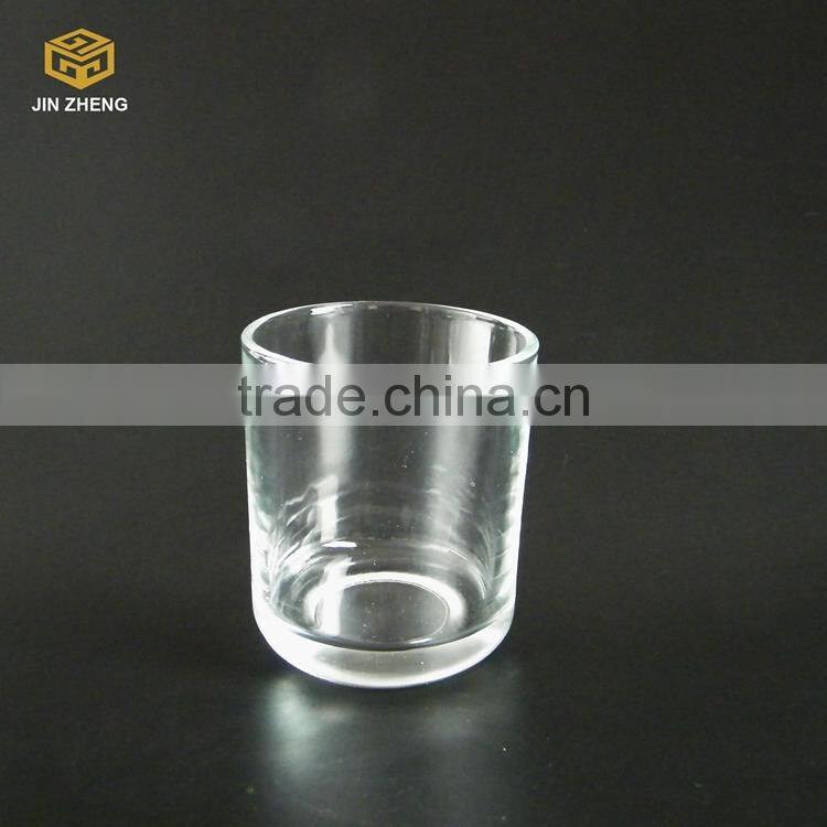 Wholesale glass candle cup for tealight, thick glass candle jar