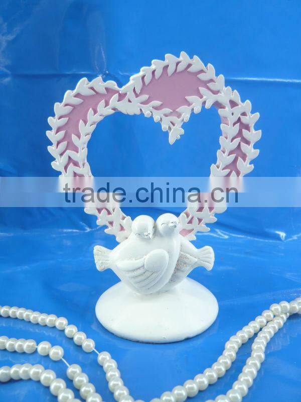 2014 new products for wedding cake topper love bird resin figurine