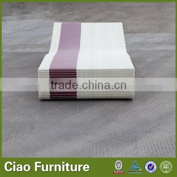 wooden outdoor furniture rattan sun lounger
