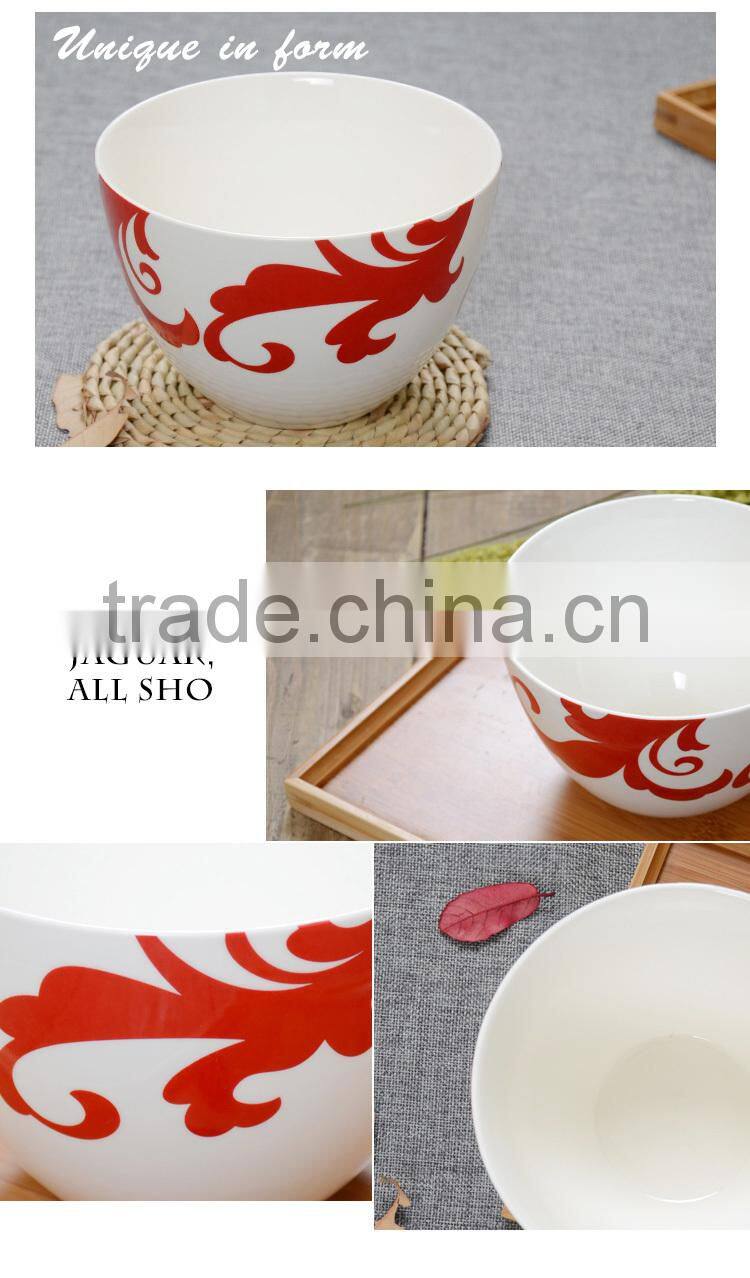 colorful ceramic bowl wholesale Chinese style custom printed ceramic bowl
