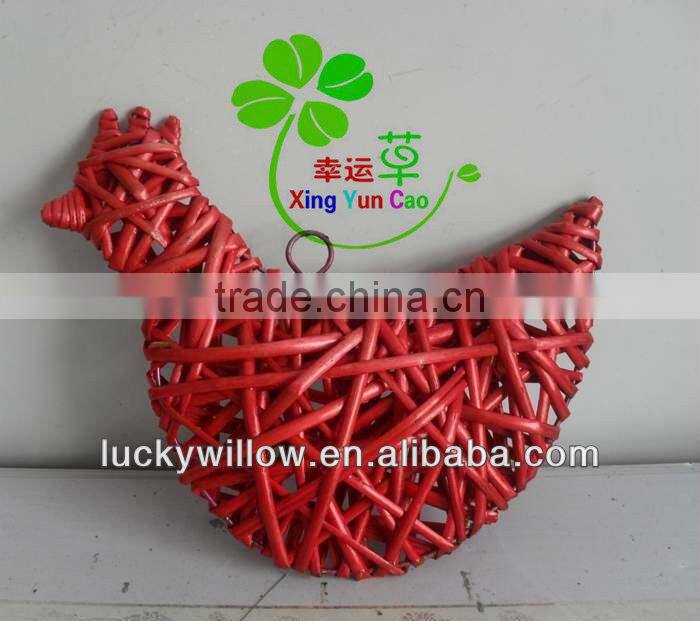 willow art crafts with riband for home&garden decoration