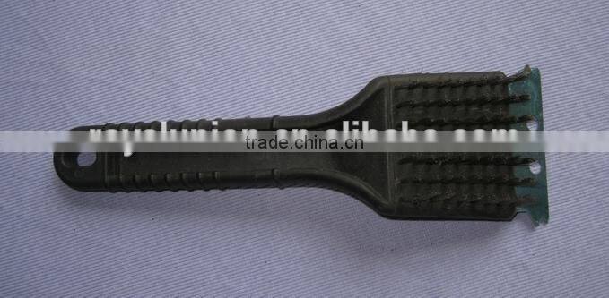 outdoor stainless steel bbq grill brush with scraper