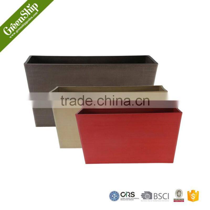 UV protective large square flower pot for Garden Decoration_Greenship