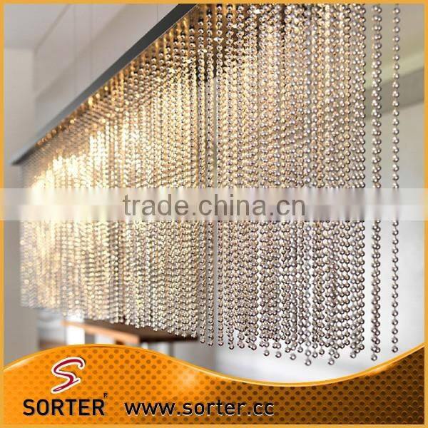 top-rated discount metal ball chain curtain/steel beaded chain curtain/anti static room divider