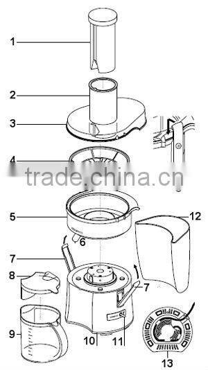 2016 hot sale 600w commercial juicer JE810/professional fruit juice blender/juice making machine/