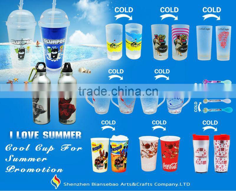 Aluminum Tumbler Cup Colour Changing Printing Waterbottle
