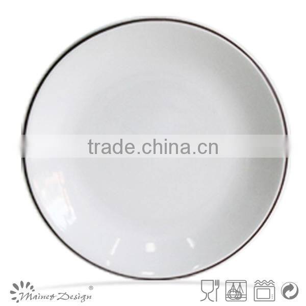 10.5" Color glazed dinner plate ,cheap plate