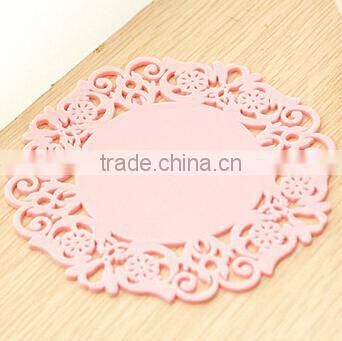 wholesale Korea lace creative home fashion hollow silicone coasters