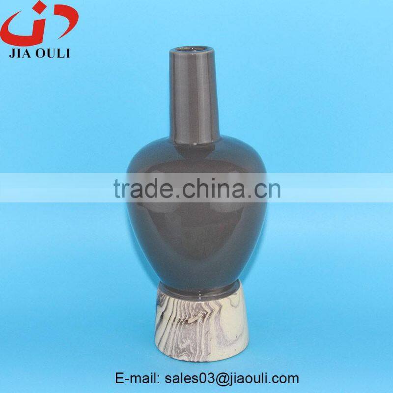 2016 new home decoration ceramic flower vase, unique vases for decoration