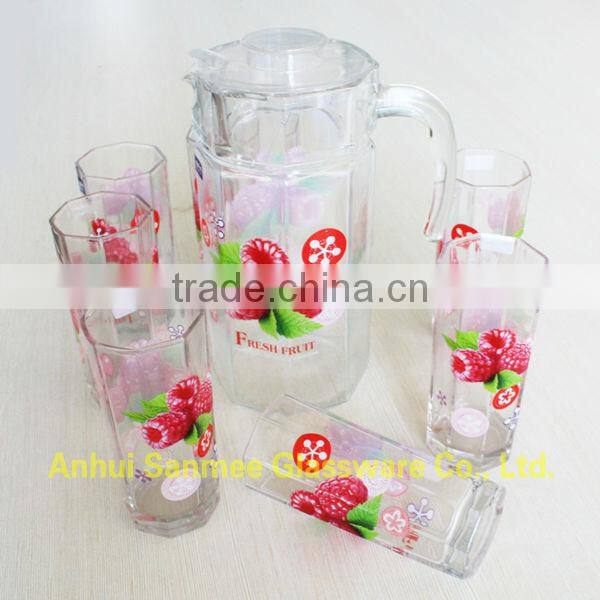 Home Use Tableware Decorative Printed Glass