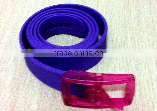 colored silicone golf belt eco garment belt for girls and boys
