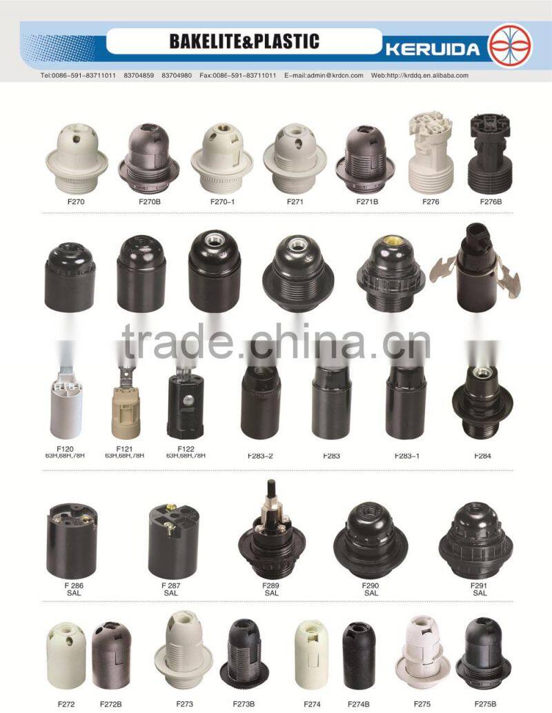 CE VDE approved electric ceiling bakelite E27 lamp holder