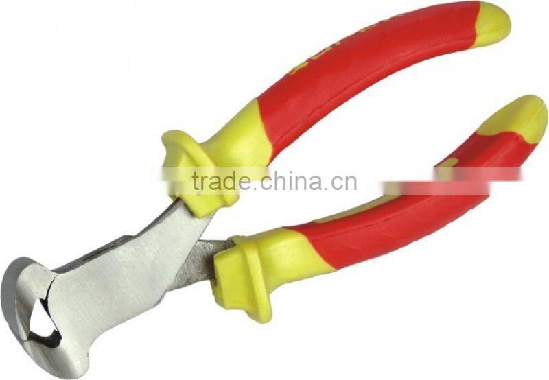 European type double color PVC handle end-cutting pliers