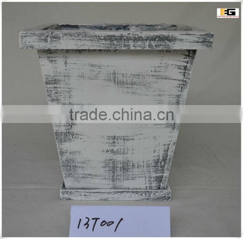 SQUARE GARDEN WOODEN FLOWER PLANTER POTS