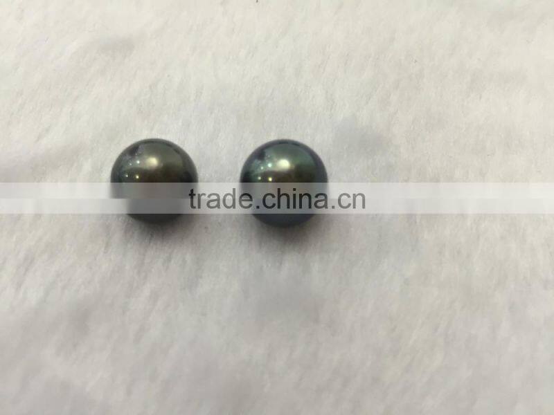 11-12mm Genuine Black Tahitian Pearl Beads For Jewelry Making