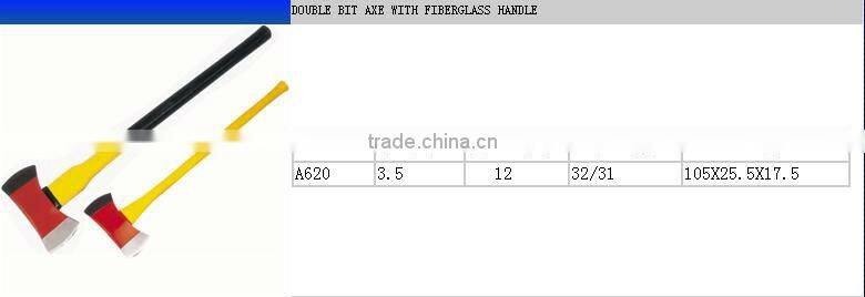 axe with fiberglass handle,A613,800G,carbon steel