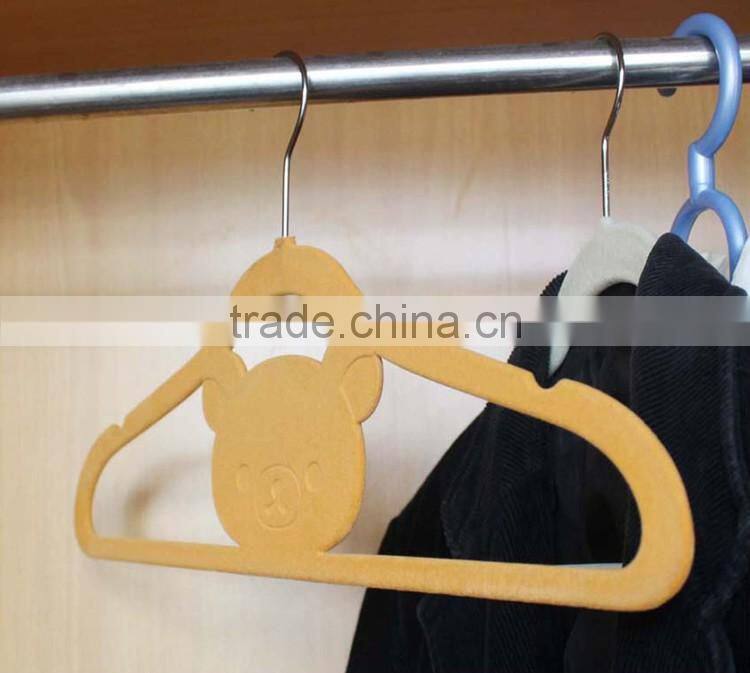 classical velvet flocked hangers with logo