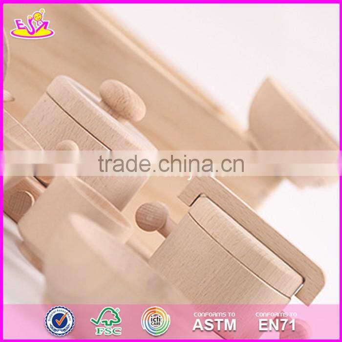 2017 New design preschool toddlers natural wooden dinner set toys W10B178