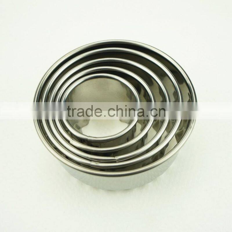 47099 5 pcs round shape stainless steel cookie cutter set