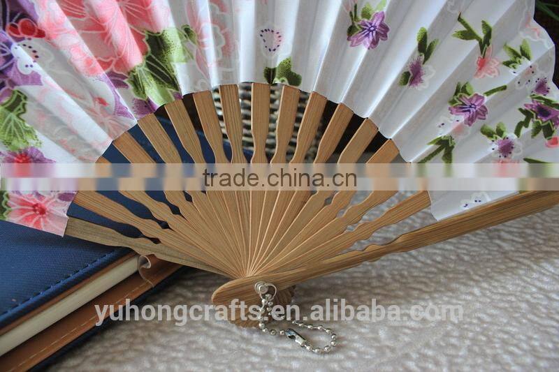 High quality bamboo fabric fan for ladies