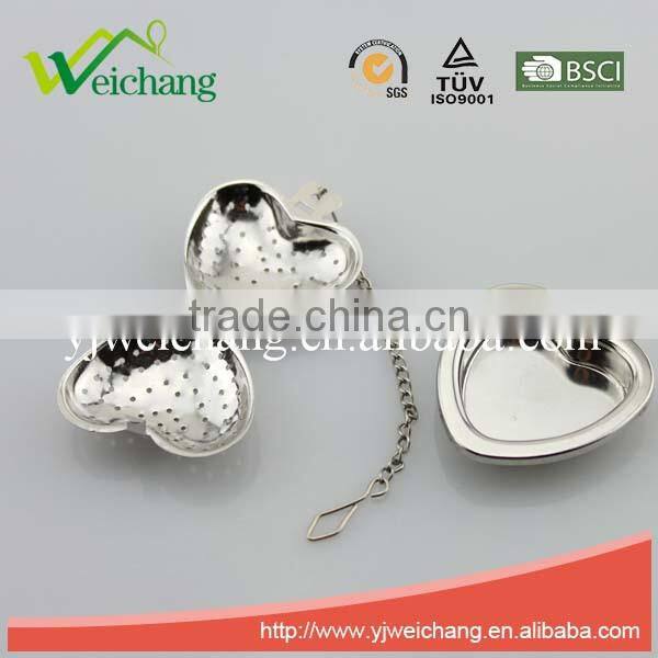 WCTS190 Good quality Hot sale Stainless Steel Heart Shape funny shape Tea Ball Tea Infuser with tray