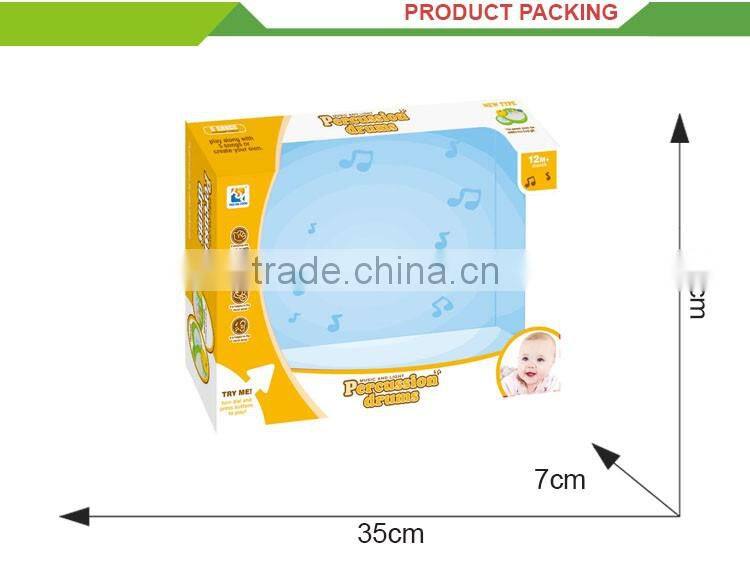 Lovely baby play plastic musical instrument miniature drum set