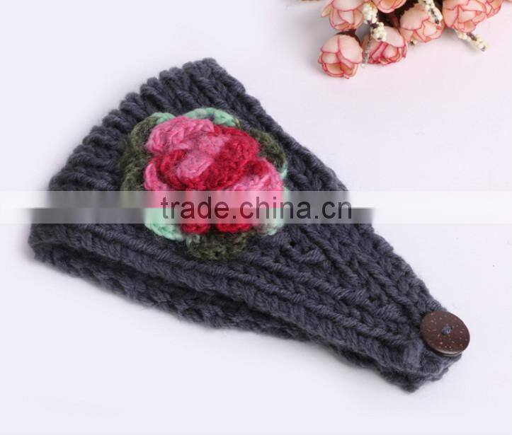 Hot sell stock crochet head wraps crochet knit headwrap