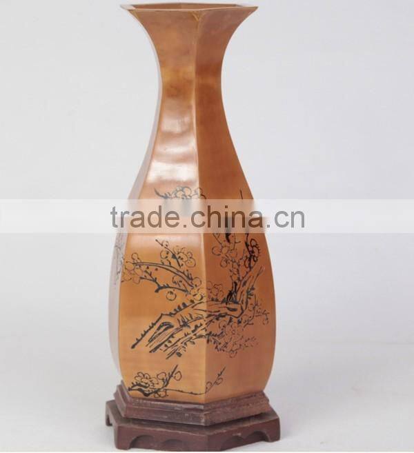 Antique vase&Flower wooden vase decoration