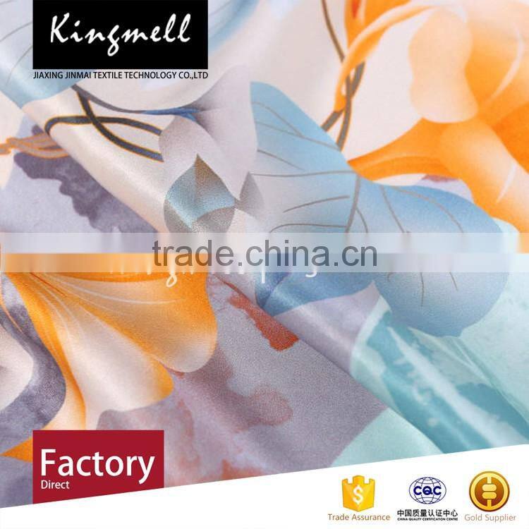 Custom-made silk satin printed scarf from Chinese supplier