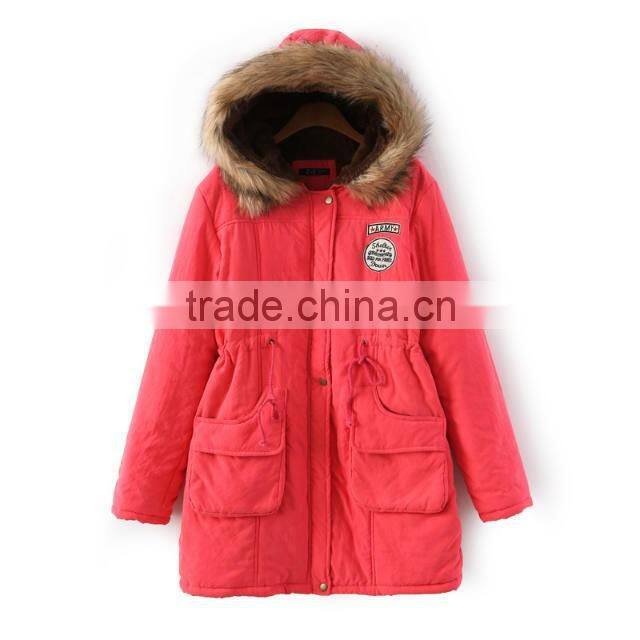 High Quality womens parka coat fur hood For Winters European Down Feather Overcoat