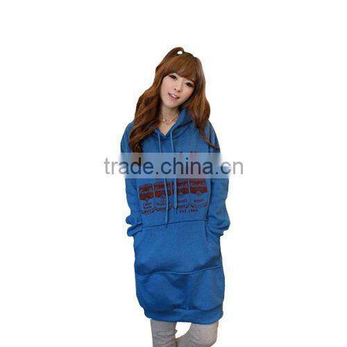 Women Casual Long Pattern Thicken Fleeces Hoodies