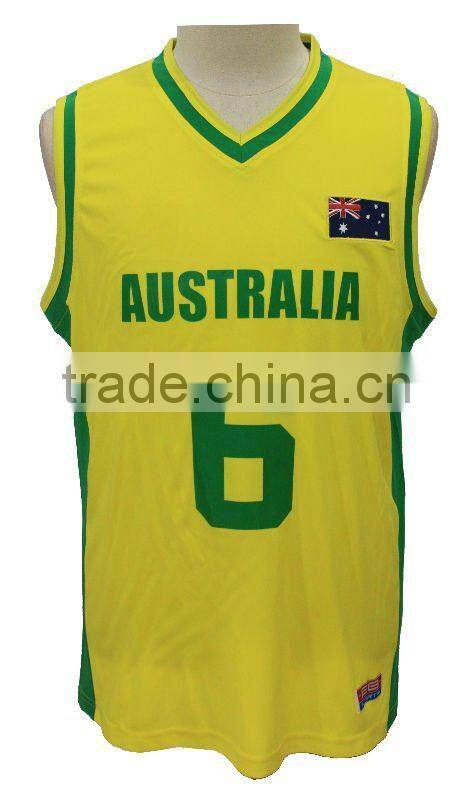 Team basketball jersey with number on back