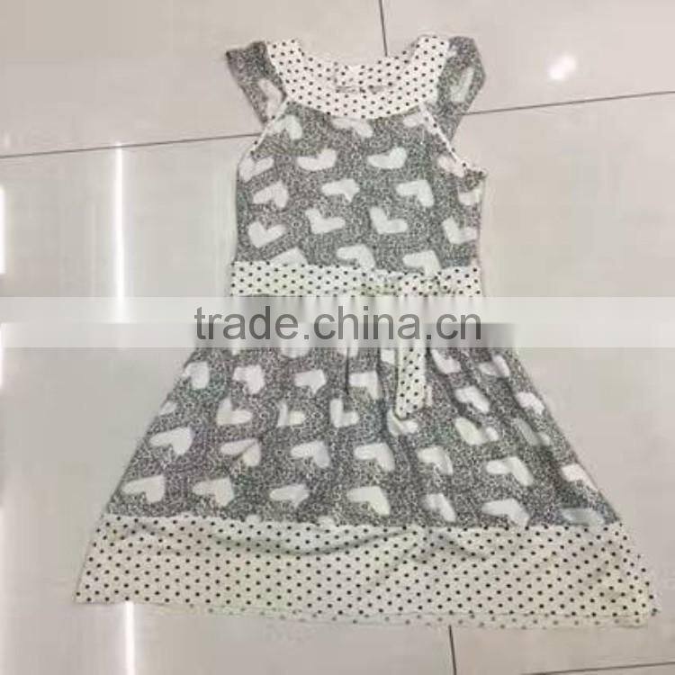 Girls china suppliers overruns garment dot print summer dresses