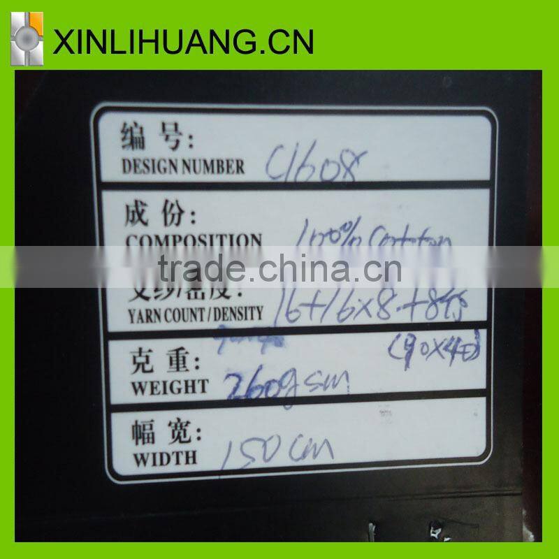 2015 hot selling 100% cotton canvas grey fabric from China Supplier