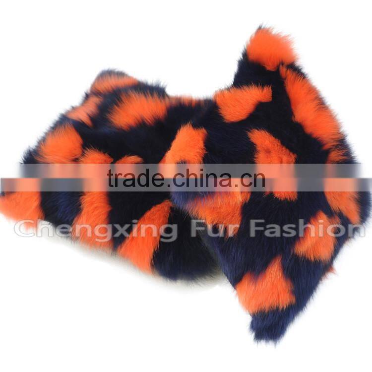 CX-D-33E Real Fox Fur Decorative Throw Pillow Case Plain Cushion Pillow Cover