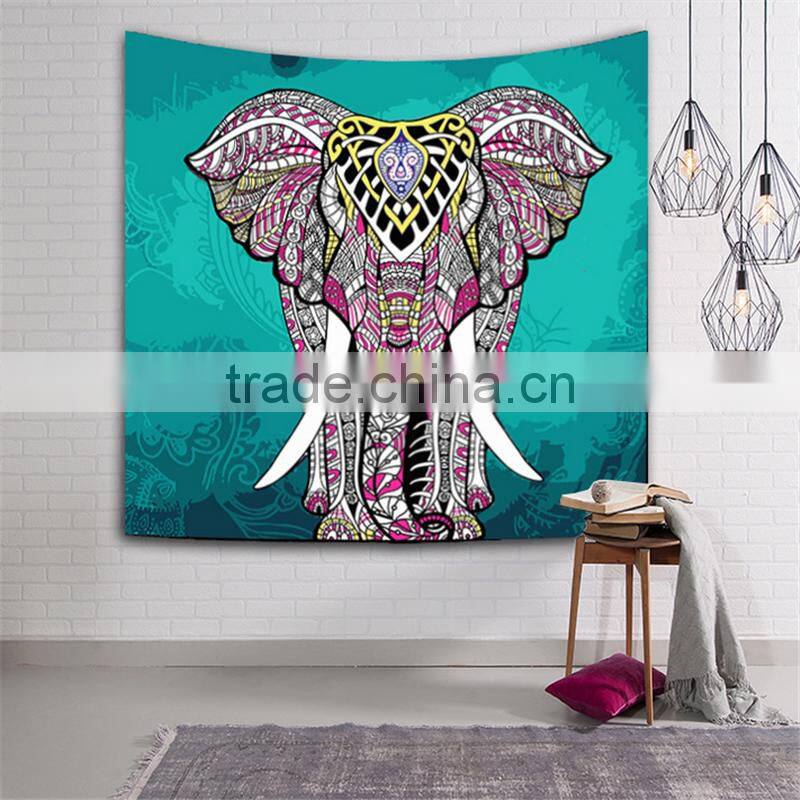 Wholesale hot sale Amazon wall tapestry Beach towel Elephant and Starry sky Digital print tapestry