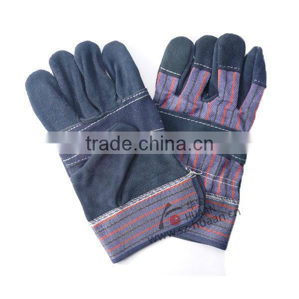 high quality cow split leather safety gloves/heat-resistant leather gloves/welding gloves