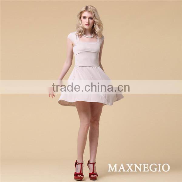 100% cotton loose fashion designer korean fashion A line lace evening dress